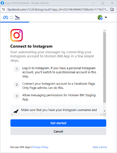 Select Instagram Account