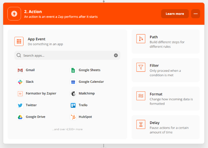 Zapier Action App and Event